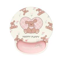 Mouse pad de suporte de pulso Cute Happy Puppy Design