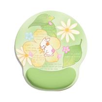 Mouse pad de suporte de pulso Cute Rabbit & Floral Design Mouse pad de suporte de pulso Cute Rabbit & Floral Design