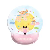 Mouse pad de suporte de pulso Good Luck Cat Design