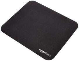 Mouse pad de tecido quadrado Amazon Basics com base de borracha preta