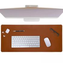 Mouse Pad Desk Pad Gamer Sem Desenho Extra Grande 90x40cm Preto Marrom Café