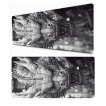 Mouse Pad Dragão Oriental Preto e Branco Desk Mat para Mesa Gamer PC Mouse Pad Dragão Oriental Preto e Branco Desk Mat para Mesa Gamer PC