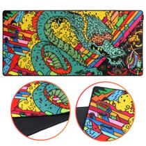 Mouse Pad Dragon PCYES Gamer Profissional Base Antiderrapante Emborrachado Bordas Costuradas Para Mais Durabilidade Estilo Speed Para Melhor Desempenho