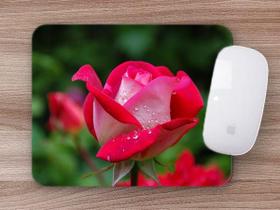 Mouse Pad Emborrachado Personalizado Coleção Estampas Flores Floral - Deluzz