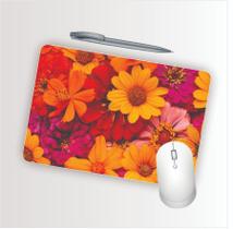 Mouse Pad Emborrachado Personalizado Flores Coloridas - Criative Gifts