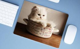 Mouse Pad Emborrachado Personalizado Gatos Cat Felino, 40x30
