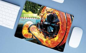 Mouse Pad Emborrachado Personalizado Grande Carro Tunado Tunnig Turbo Pegando Fogo