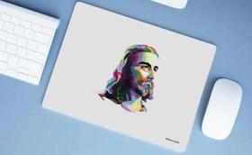 Mouse Pad Emborrachado Personalizado Grande Jesus Pop Art