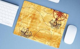 Mouse Pad Emborrachado Personalizado Grande Mapa Pirata