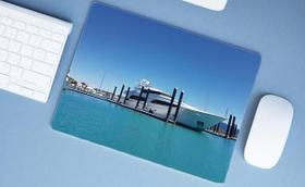 Mouse Pad Emborrachado Personalizado Grande Náutico Oceania Praia Mar - Deluzz