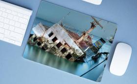 Mouse Pad Emborrachado Personalizado Grande Náutico Oceania Praia Mar