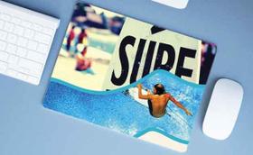 Mouse Pad Emborrachado Personalizado Grande Surf Surfista Montagem