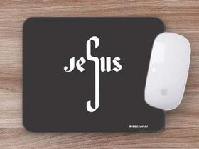 Mouse Pad Emborrachado Personalizado Jesus Letras - Criative Gifts