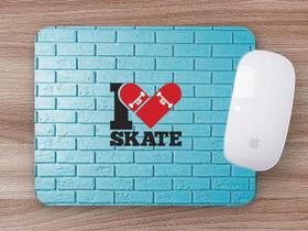 Mouse Pad Emborrachado Personalizado Skate Eu Amo Skate