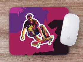 Mouse Pad Emborrachado Personalizado Skate Skatista Pop Art