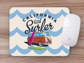 Mouse Pad Emborrachado Personalizado Surf Califórnia Kombi