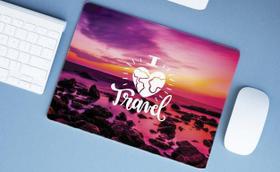 Mouse Pad Emborrachado Personalizado Viagens Trip Cidades, 40 x 30