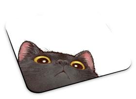 Mouse Pad Engraçado Gato Preto Espiando Mousepad