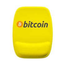 Mouse Pad Ergonomico Amarelo Bitcoin Trader - Personalize do seu jeito