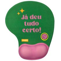 Mouse Pad Ergonômico Apoio Descanso De Punho Vibes Positive