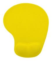 Mouse Pad Ergonômico Apoio Punho Silicone Home Office - Amarelo