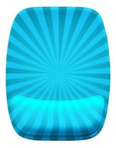 Mouse Pad Ergonomico Azul Efeito Raios Sol