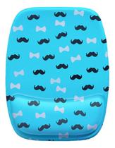 Mouse Pad Ergonomico Bigode E Laço Azul