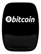 Mouse Pad Ergonomico Bitcoin Trader Preto Branco