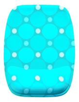 Mouse Pad Ergonomico Bolinhas Azul Branca Back