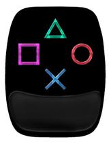 Mouse Pad Ergonomico Botões Game Playstation Preto