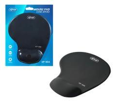 Mouse Pad Ergonômico Com Apoio De Pulso Em Gel Knup - Preto