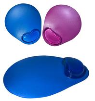 Mouse pad Ergonômico com apoio de punho em gel base de PVC Rosa e Azul