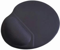Mouse Pad Ergonômico com Apoio em Silicone Gel - Formato Gota - Tecido Preto Mouse Pad Ergonômico com Apoio em Silicone Gel - Formato Gota - Tecido Preto