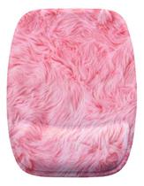 Mouse Pad Ergonomico Efeito Peludo Rosa