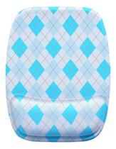 Mouse Pad Ergonomico Estilo Camisa Xadrez Azul