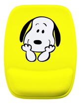 Mouse Pad Ergonomico Fundo Amarelo Snoopy Feliz