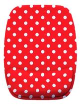 Mouse Pad Ergonomico Fundo Vermelho Bolinhas