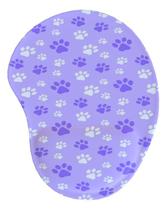 Mouse Pad Ergonômico Gota Animal Patas Roxa