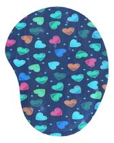 Mouse Pad Ergonômico Gota Coração Azul