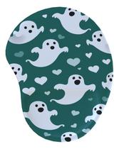 Mouse Pad Ergonômico Gota Fantasma Coração Branco