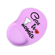 Mouse Pad Ergonomico Gota Gastronomia Rosa - Personalize do seu jeito