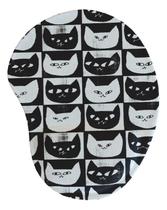 Mouse Pad Ergonômico Gota Gato Preto E Branco