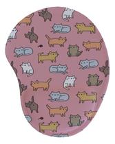 Mouse Pad Ergonômico Gota Gatos Brincalhão