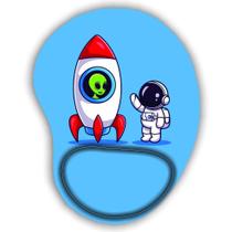 Mouse Pad Ergonomico Gota Lua Astronauta Bandeira Mouse Pad Ergonomico Gota Lua Astronauta Bandeira