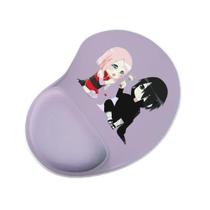 Mouse Pad Ergonomico Gota Sakura e Sasuke Kawaii