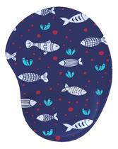 Mouse Pad Ergonômico Gota Splash De Peixe Azul!