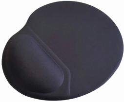 Mouse Pad Ergonômico Gota Tecido Preto 260x225x25mm