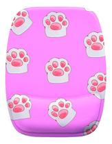 Mouse Pad Ergonomico Patinhas Branca Fundo Rosa Mouse Pad Ergonomico Patinhas Branca Fundo Rosa