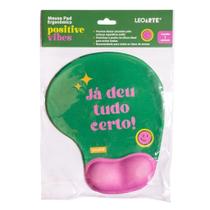 Mouse Pad Ergonomico Positive Vibes Feliz Blister Com 1und