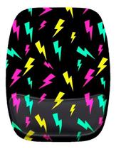 Mouse Pad Ergonomico Raios Coloridos Fundo Preto